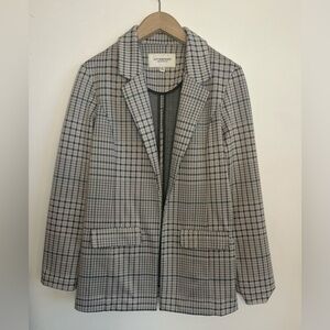 Liverpool Women's Black and White Checkered Blazer